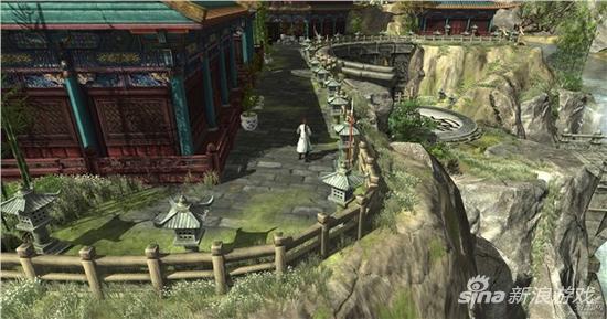 《侠客风云传前传》新场景曝光 山清水秀弦剑山庄(图4) 《侠客风云传前传》弦剑山庄场景曝光