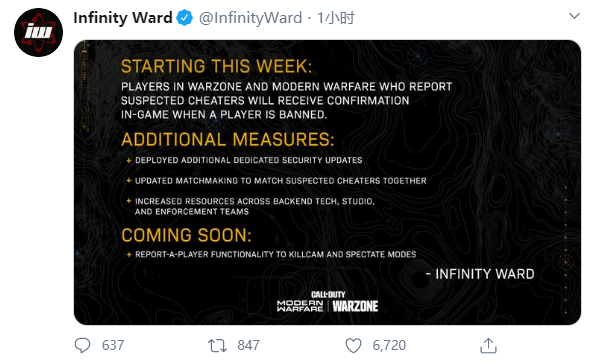 IW承诺整治《COD战区》外挂 将把神仙匹配在一起(图1) IW承诺整治《COD战区》外挂 将把神仙匹配在一起(图1)