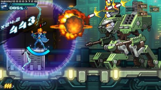 PS4《苍蓝雷霆GUNVOLT 强袭合辑》4月23日推出中文版,售价298港(图5) PS4《苍蓝雷霆GUNVOLT 强袭合辑》4月23日推出中文版,售价298港(图5)