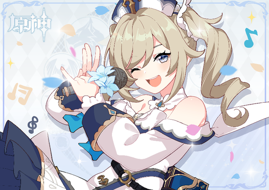 《原神》芭芭拉生日 ‘治愈偶像’闪耀登场(图1) 芭芭拉生日贺图(画师@呜拉祖啦)