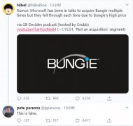 微软要收购Bungie？后者CEO出面回应